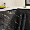 Black Gold Marble Sheet For Kitchen