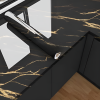 Black Gold Marble Sheet For Kitchen