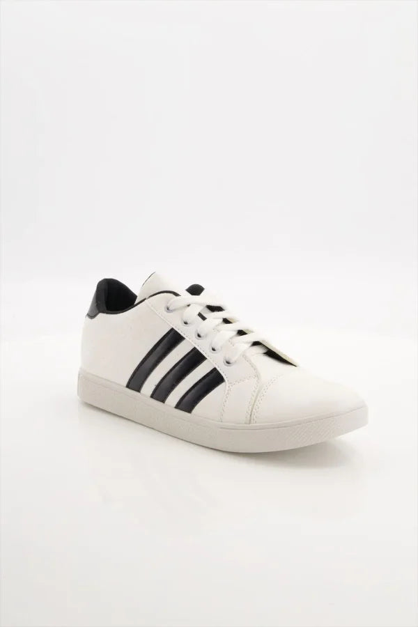 Black Stripe Canvas Sneakers