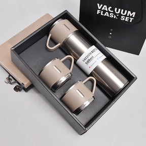 Stainless Steel Vacuum Flask Set, 500ml With 2cups