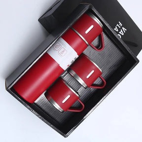 Stainless Steel Vacuum Flask Set, 500ml With 2cups