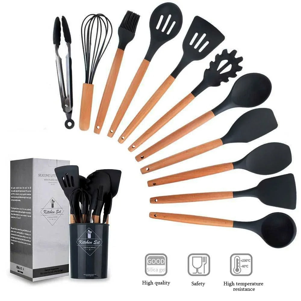 12 Pcs Silicone Cooking Utensils