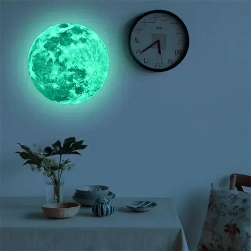 Fluorescent Moon Wall Stickers Glow In The Dark