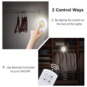 Tap Led Light With Remote Control (pack Of 3 Lights)