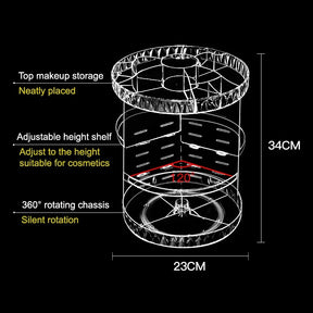 360° Rotating Crystal Makeup