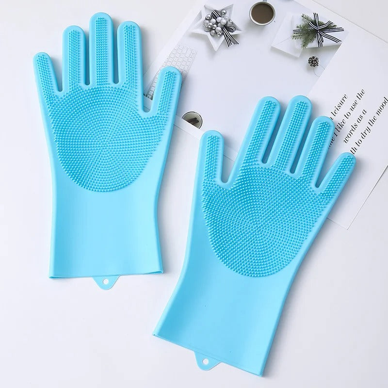 Silicone Washing Full Finger Gloves