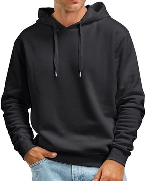 Men’s Fall And Winter Casual Solid Color Hooded